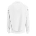 thumbnail image 5 of Wang6 Women Full Zip up Sweater Jacket Plus Size Fall Winter Cardigans Sweaters Long Sleeve Open Front Coat Trendy V Neck Loose Fit Outwear Tops White XL, 5 of 5