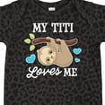 thumbnail image 4 of Inktastic My Titi Loves Me with Sloth and Hearts Boys or Girls Baby Bodysuit, 4 of 5