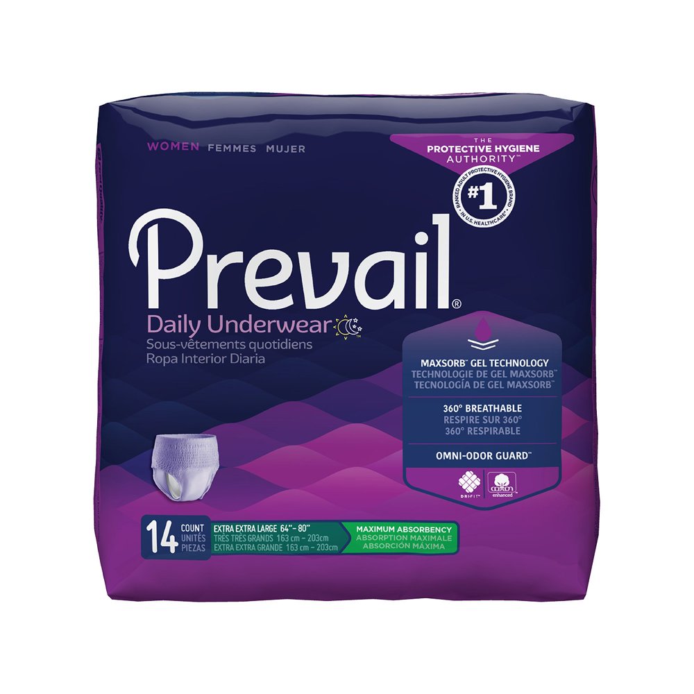 Prevail Daily Underwear Adult Underwear Pull On 2XLarge Disposable