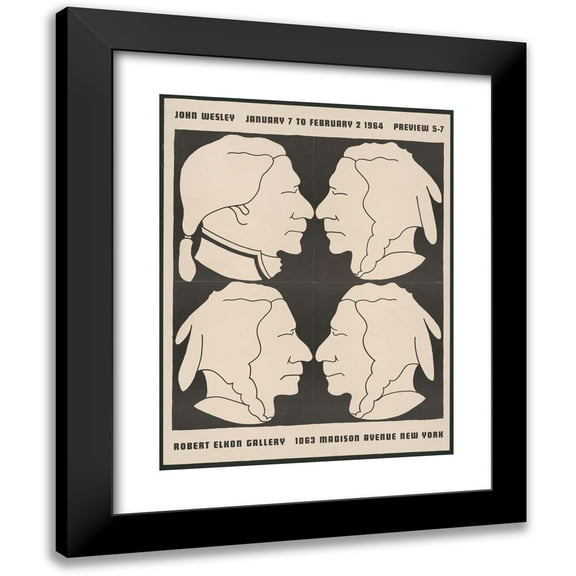 Anonymous 12x14 Black Modern Framed Museum Art Print Titled - John Wesley (1964)