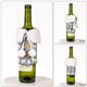 thumbnail image 3 of Bewildely Cubierta de botella de vino Pajarita Encaje Árbol de Navidad con cuello de comedor Ropa de botella de vino Rojo Gris Bolsa de champán Kits de decoración para fiestas Rojo Bewildely HA070136-01B, 3 of 6