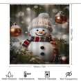 thumbnail image 2 of Christmas Snowman Snow House 4 Pcs Shower Curtain Set with Rug Bathroom Sets with Waterproof Fabric And Non-Slip Rugs Toilet Lid Cover Bath Mat Decor with Hooks, 2 of 8
