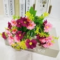 thumbnail image 2 of Vibrant Artificial Cosmos Flower Bouquet, Silk Floral Arrangement with Green Foliage, Ideal for Table Centerpieces, Home Decor, Party Decorations, Wedding Bouquets and Gift Giving, 2 of 2