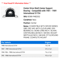 thumbnail image 2 of Center Drive Shaft Center Support Bearing - Compatible with 1981 - 1989 International S1754 1982 1983 1984 1985 1986 1987 1988, 2 of 2