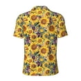 thumbnail image 4 of Rocae Sunflowers Vintage for Men's Short Sleeve Polo Shirt, Quick Drying Performance Moisture Wicking Sports Men's Golf Shirt Medium, 4 of 9