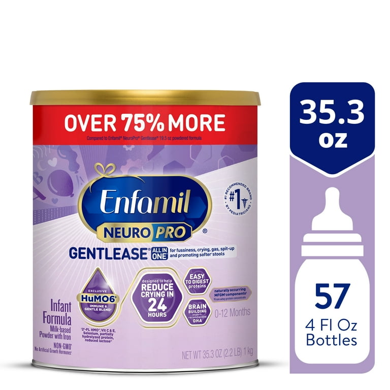 4 pack) Enfamil NeuroPro Gentlease Baby Formula for Easing