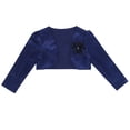 thumbnail image 3 of XUNZOO Girls Kids Long Sleeves Cardigan Shrugs Top Bolero Jacket Sweater Princess Dress Cover Up Navy Blue 90, 3 of 6