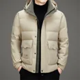 thumbnail image 3 of Chaqueta de plumón de invierno con capucha extraíble para hombre 2024, chaqueta acolchada para hombre, informal, de manga larga, ropa de abrigo para el frío, 3 of 5