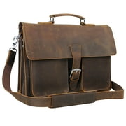 Vagarant Traveler Cowhide Leather Pro Briefcase L64. Vintage Brown