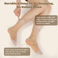 thumbnail image 4 of Bocaoying 12 Pairs Women's Sheer Socks, Lace Socks with Heart Design, Mesh Ankle Socks, Breathable, Reinforced Heel Toe, Black/Nude, US 6-9, 4 of 8