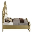 thumbnail image 4 of Acme Bernadette Eastern King Bed White Synthetic Leather & Gold, 4 of 5