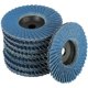 thumbnail image 1 of Paquete de 8 discos de láminas, discos de láminas, Ø 76 mm x 10 mm, grano 40/60/80/120, para metal, acero y madera, discos de láminas revestidos Discos de láminas, (azul) Kuyhfg Bienvenido a Kuyhfg, 1 of 5
