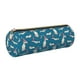 thumbnail image 1 of Disketp Festive Dachshund Fun Estuche Organizador de Lápices de Cuero, Estuche de Oficina con Cremallera para Bolígrafo y Lápiz, 1 of 6