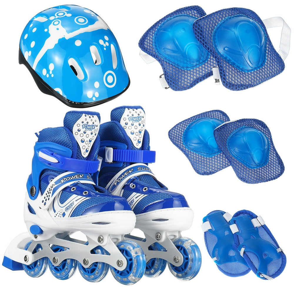 Adjustable Inline Training Skate Combo Set, Fun Roller Blades for Kids