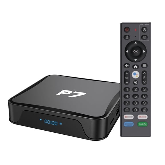 P7 Android TV Box, H618 4-Core, 2GB RAM 16GB ROM, Android 12, Wi-Fi 6, BT5.2, 8K Ultra HD, HDR10 , Voice Remote Control