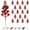 Red, variant on 18 Pack Christmas Tree Decorations, Christmas Tree Picks, 8 Inches Christmas Artificial Glitter Berries Stems, Silver Tree Stems for Christmas Tree Topper, Filler, Wreath, Ornaments