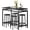 Bright Black, variant on Recaceik Bar Table and Chairs Set, Industrial Counter 35.62" Height Pub Table with 4 Chairs Bar Table Set, 5 Pieces Dining Table Set Home Kitchen Breakfast Table