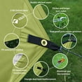 thumbnail image 7 of VILLEY Hammock Tent Rain Fly, Octagonal Waterproof Camping Tarp, Sun Shelter for Camping, Backpacking, Hiking, Accessory Includes Stakes, Ropes and Carry Bag (Green), 7 of 7