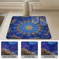thumbnail image 4 of Dish Drying Mat Absorbent Dish Drainer Kitchen Counter 23.6x19.7inch Dish Drying Pad for Countertops Sinks Draining Racks Blue Kaleidoscopic Pattern, 4 of 9