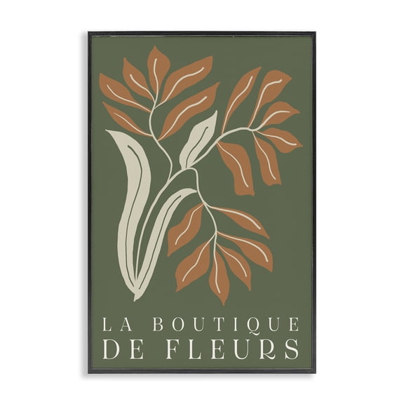 Stupell Industries Flower Shop Midcentury Minimal Black Framed Giclee Art, design by Emily Navas