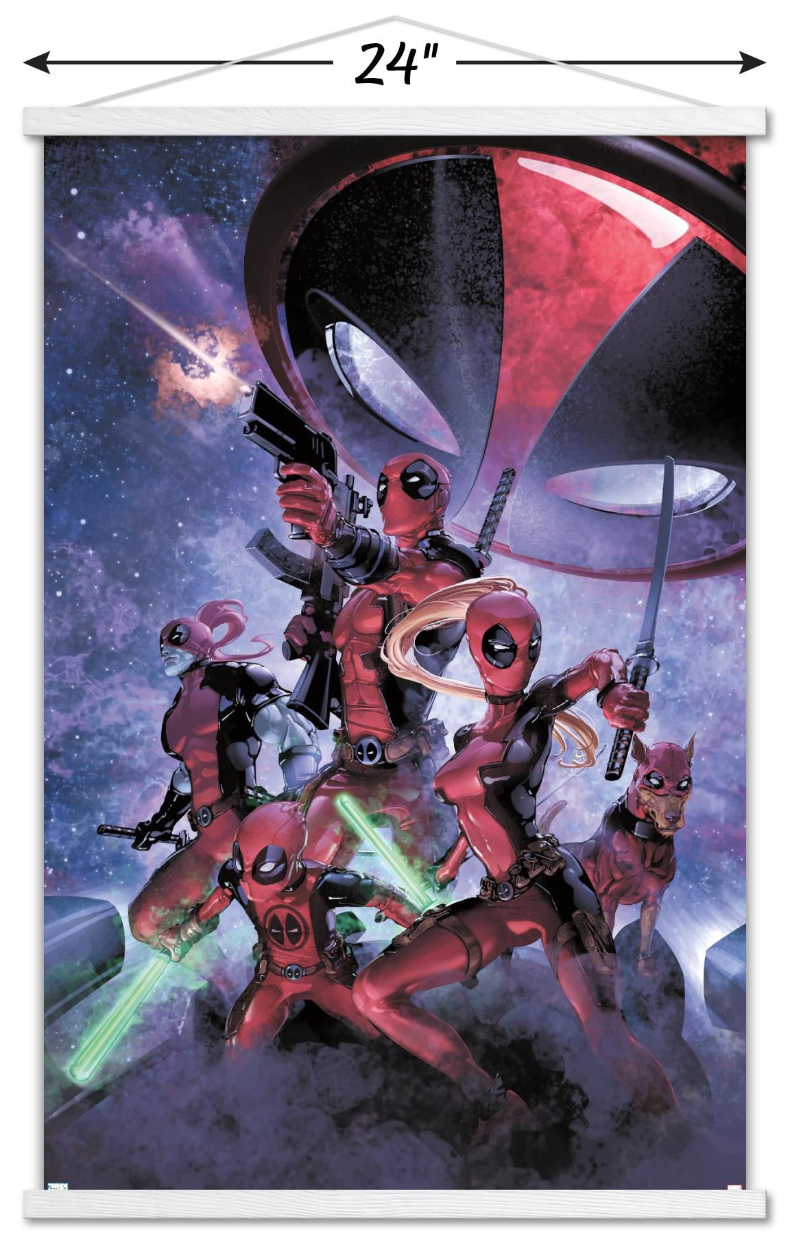 Marvel Comics Deadpool - Family Wall Poster with Magnetic Frame, 22.375" x 34"