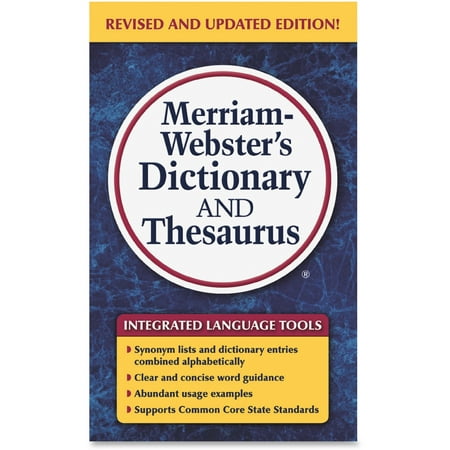 Merriam-Webster, MER8637, Dictionary/Thesaurus, 1 Each