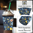 thumbnail image 4 of Insulated Neoprene Cup Sleeve, Reusable Drink Sleeve for Iced Coffee, Beverage Holder for Hot and Cold, Fits 16 to 32 Oz Tumblers, Retro Floral, 4 of 8