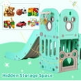 thumbnail image 5 of TLSUNNY 4-in-1 Kids Slide Climber with Basketball Hoop, Stair Slides Indoor Outdoor Play Set with Anti-Slip Steps & Storage, 5 of 11
