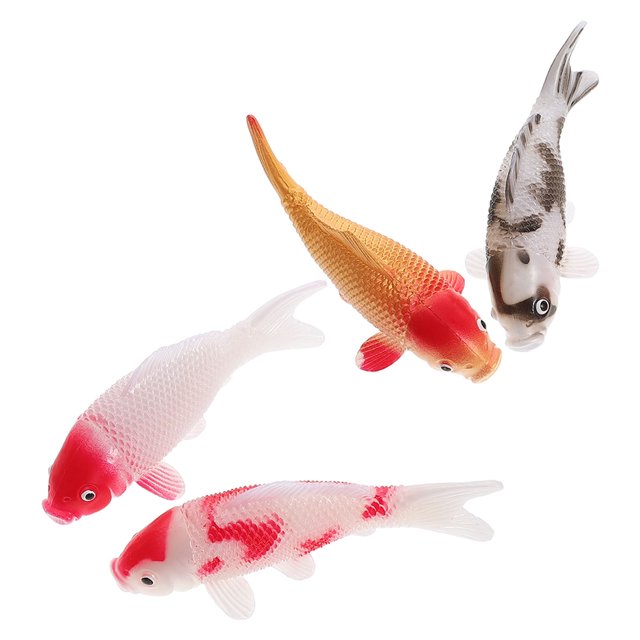 unbranded 4Ud Adornos De Peces Simulados Para Acuario En Plástico Multicolor Para