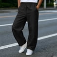 thumbnail image 3 of CYRBOKO Boys Cargo Pants 14-16, Casual Fall Winter Elastic Waist Relaxed Fit Athletic Pants Black Size, 3 of 7