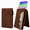 Dark brown, variant on Slim Pop-Up Wallet for Men, RFID Blocking Aluminum Card Holder with Side Button Access and Cash Slot, Brown