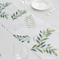 thumbnail image 5 of Efavormart White Green Non-Woven Olive Leaf Print Table Runner, Spring Summer Kitchen Dining Table Decoration - 11"x108", 5 of 5