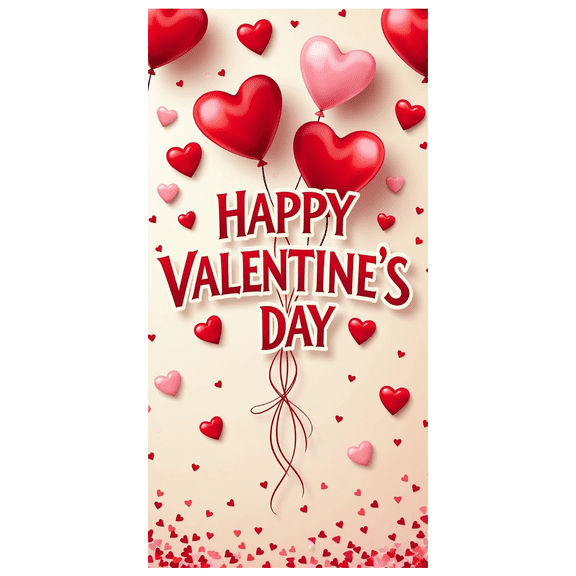 LUUFILx Valentine's Day Backdrop Heart Decorations Banner Photography Props Romantic Event Party Supplies Background Decors Photo Booth Props