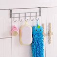 thumbnail image 4 of Eco-Friendly Silver Metal Over Door Home Bathroom Kitchen Coat Towel Hanger Rack Holder Shelf 5 Hooks Hooks & Rails, 4 of 10