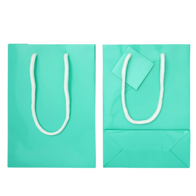 20 Pack Small Teal Gift Bags with Handles, Tag, and Tissue Paper Sheets for  Baby Shower, Valentines, Birthday, Wedding, Anniversary Party Favors and  Goodies, 7.9x5.5x2.5 in 