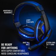 Ritz Gear 4-in-1 LED Backlight Gaming Kit (Blue) — Keyboard, Mouse, Headset & Mouse Pad Bundle