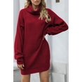 thumbnail image 2 of LAICAIW Robe Chandail Longue Ample à Col Roulé Oversize pour Femmes, 2 of 6