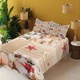 thumbnail image 3 of Ambesonne Tropical Fitted & Top Sheet Set with Shams, Seashells Starfishes, Multicolor, 3 of 5