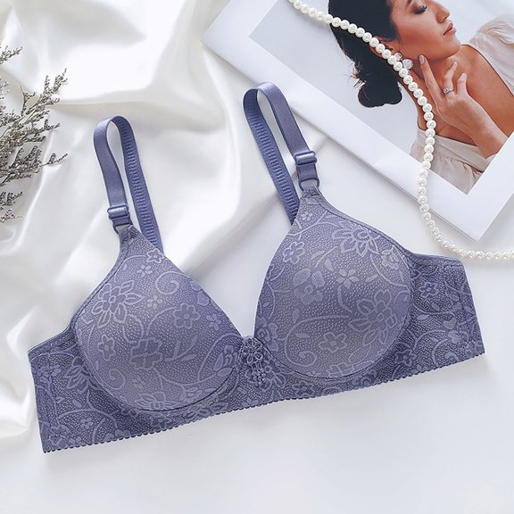 BILIKEYU Women's Gathering Anti Sagging Bra, Bras for Women, Seamless Underwear for Women, Jelly Bras for Women