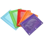 5pcs Binder Bags Binder Document Bags Binder Pencil Pouches Blinder Pockets for office