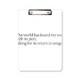 thumbnail image 1 of La poesía cita mundo besó a mi alma Portapapeles Carpeta de escritura Placa de soporte A4, 1 of 4