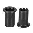 thumbnail image 7 of Uxcell Rivet Nut Carbon Steel Knurled Flat Head Threaded Nuts Black 50 Pcs 0.72" x 0.57", 7 of 7