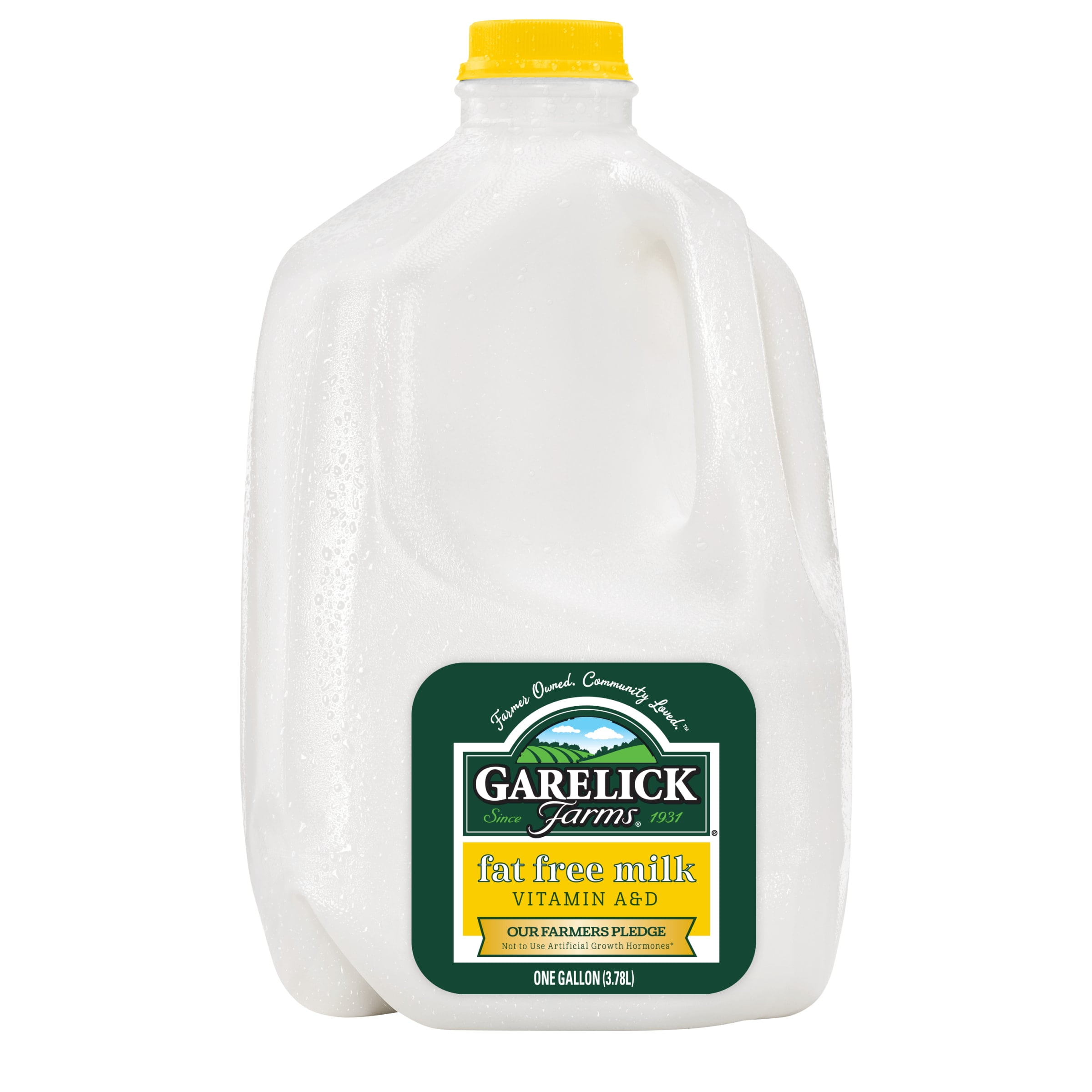 Garelick Farms Fat Free Milk with Vitamin A and D, Skim Milk Gallon 1 Jug