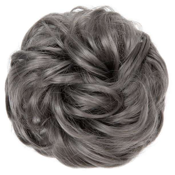 Peluca de seda de alta temperatura, rizador de cabello para mujer, anillo elástico para el cabello, disco de simulación esponjoso desordenado, brote de cabello, bolsa de cabello falso