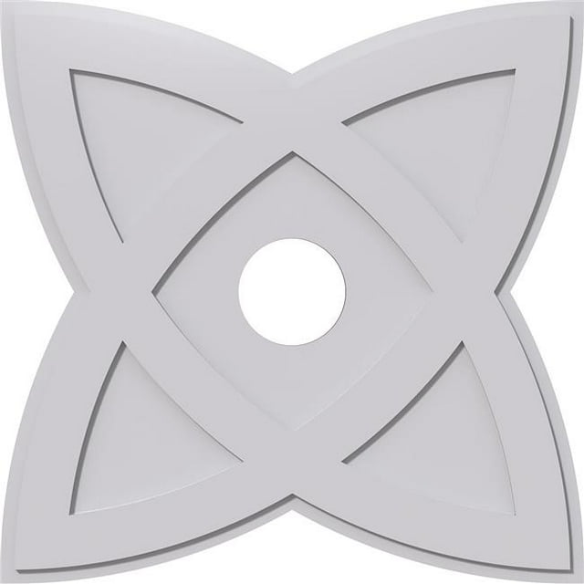 Ekena Millwork CMP38CM-07000 38 in. OD x 7 in. ID Square Cosmo Architectural Grade PVC Contemporary Ceiling Medallion