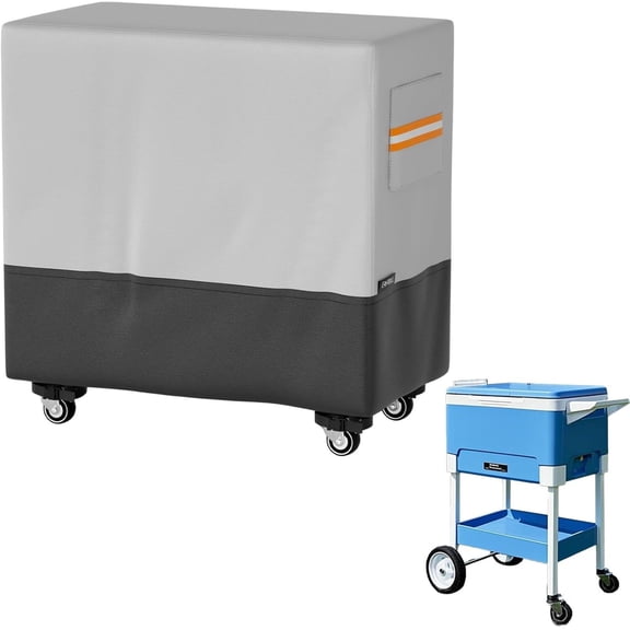Waterproof 80 Qt Rolling Cooler Cart Cover for Most Patio Ice Chest Part us
