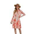 thumbnail image 2 of Vestido suelto estampado manga larga otoño ropa casual para mujer, rojo, l kenally AP000090-03B, 2 of 3