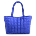 thumbnail image 2 of Spencer Women Puffer Shoulder Bag Quilted Tote Bag Lightweight Puffy Handbag Padding Lattice Satchel Purse Underarm, Blue, 2 of 9