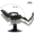 thumbnail image 6 of BarberPub Vintage Barber Chair Reclining Salon Beauty Spa Chair Styling Equipment 9216, 6 of 8