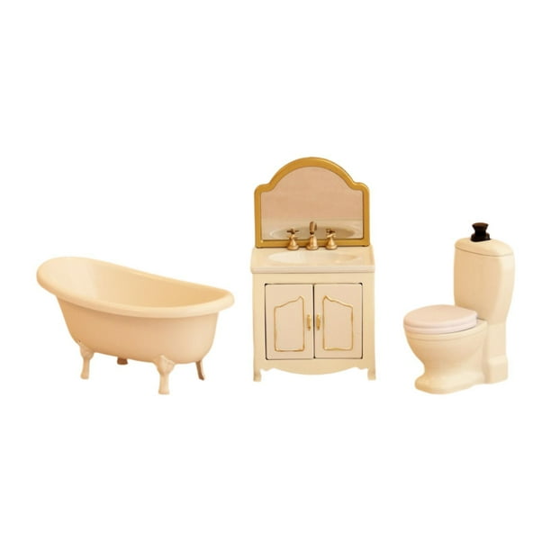 piezas de bañera en miniatura, inodoro, mueble de baño, ducha